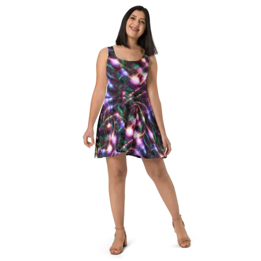 Astral Fireworks on a Skater Dress