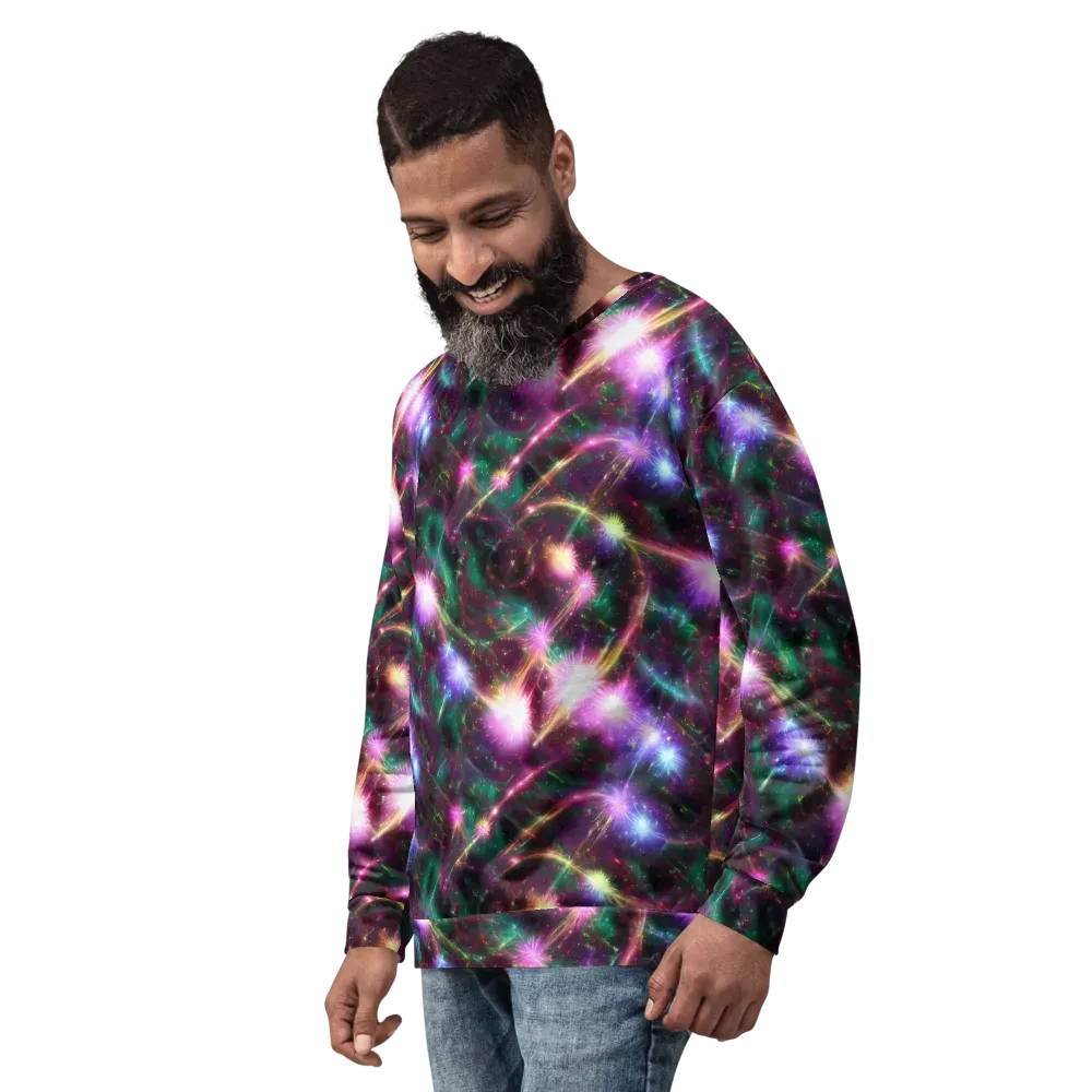 Astral Fireworks on Sweatshirt — Left Front