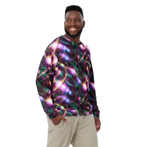 Astral Fireworks on a Sweatshirt
