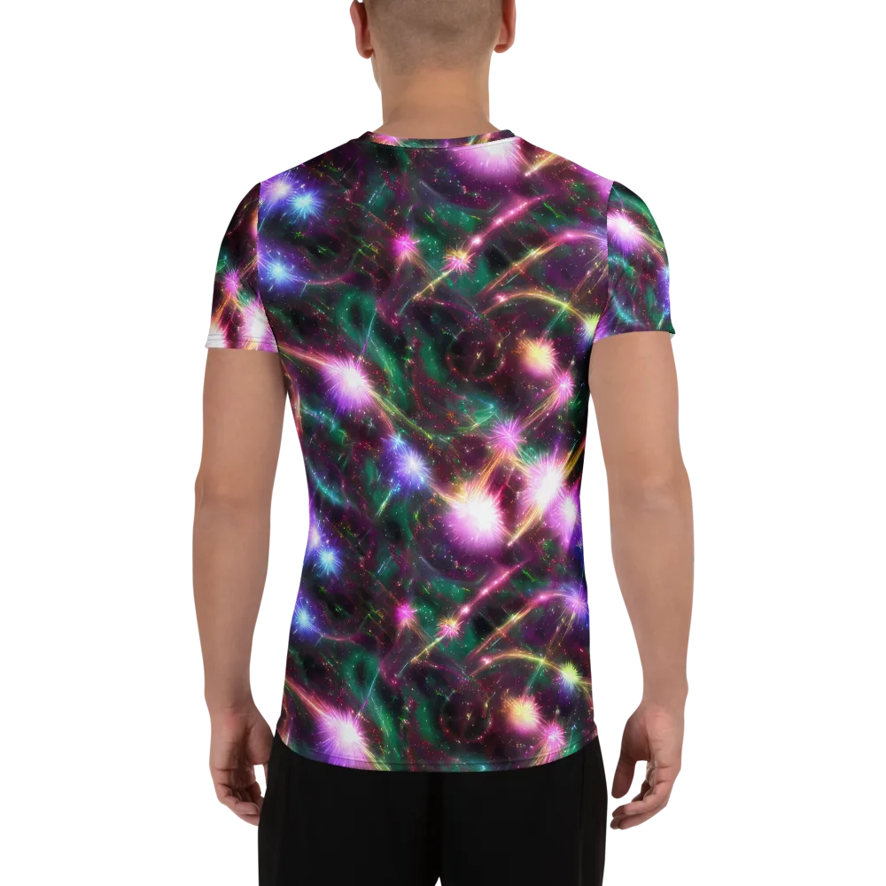 Astral Fireworks on Men's Athletic T-Shirt — Back