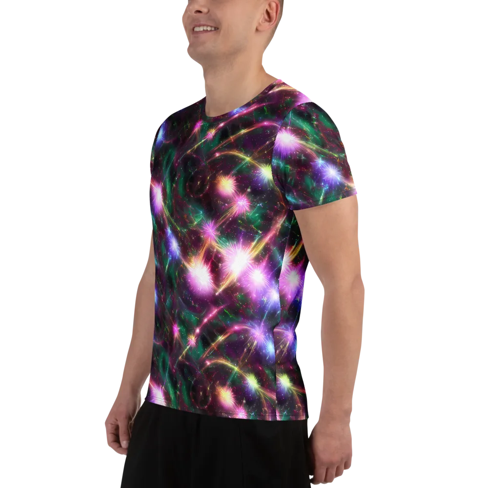 Astral Fireworks on Men's Athletic T-Shirt — Left