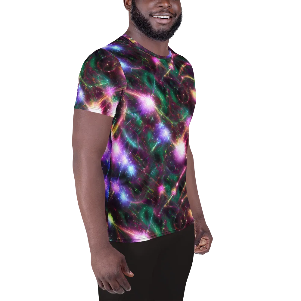 Astral Fireworks on Men's Athletic T-Shirt — Right