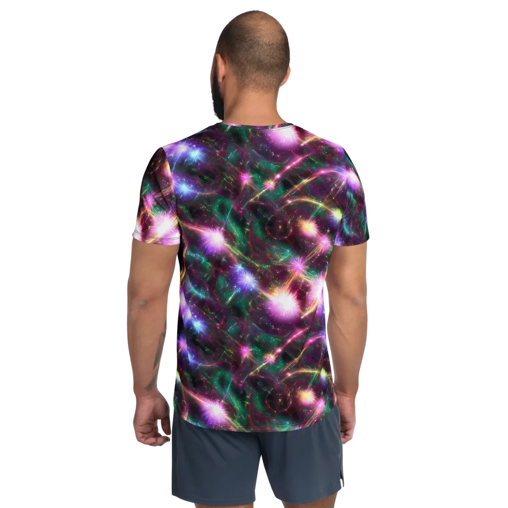 Astral Fireworks on Men's Athletic T-Shirt — Back