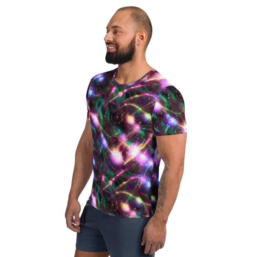 Astral Fireworks on Men's Athletic T-Shirt — Left