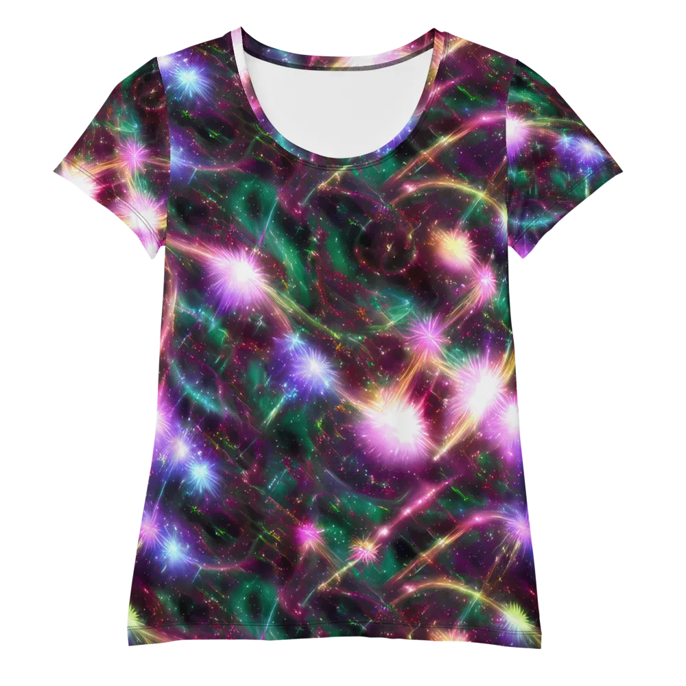 Astral Fireworks on Women's Athletic T-Shirt — Front