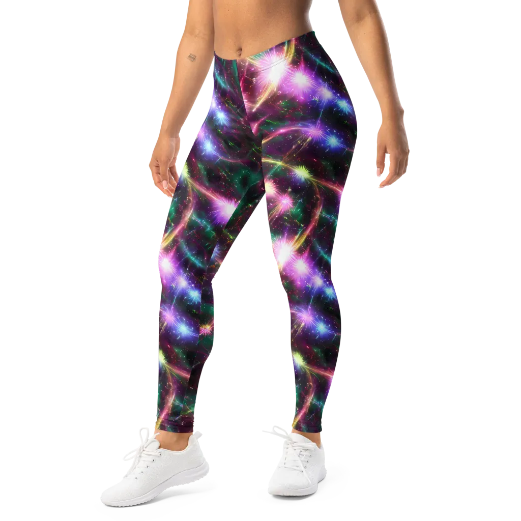 Astral Fireworks on Leggings — Left Front
