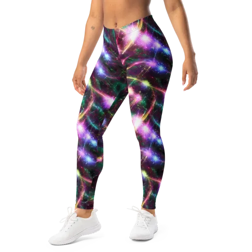Astral Fireworks on a Leggings