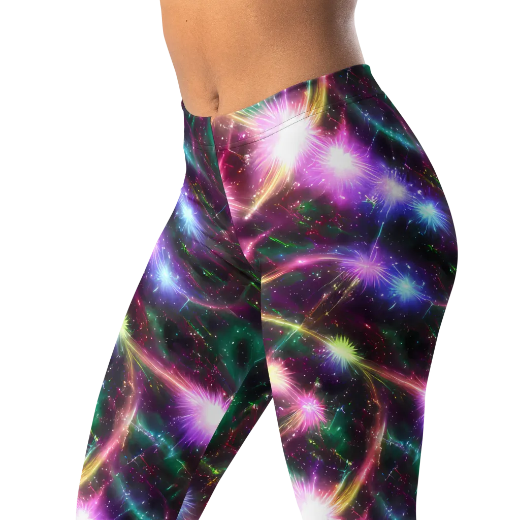 Astral Fireworks on Leggings — Left Front