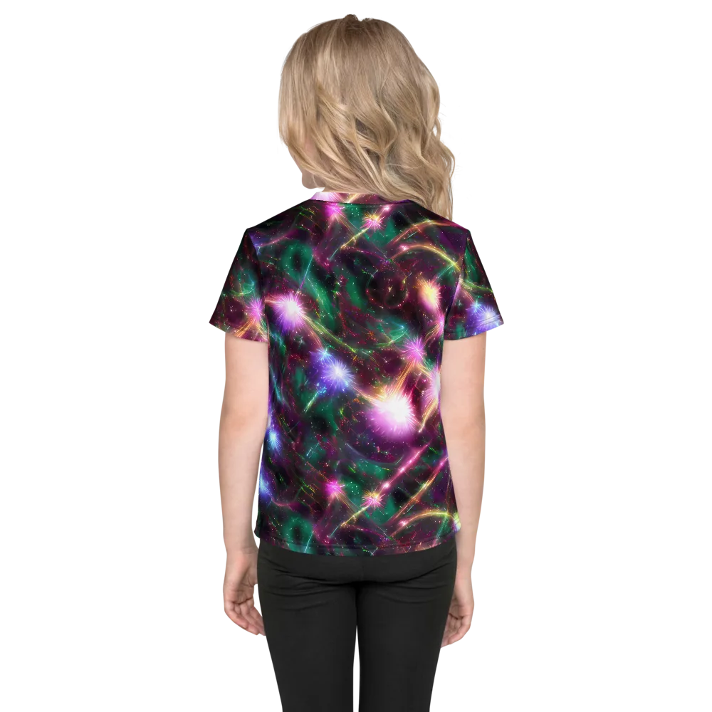 Astral Fireworks on Kids Crew Neck T-Shirt — Back