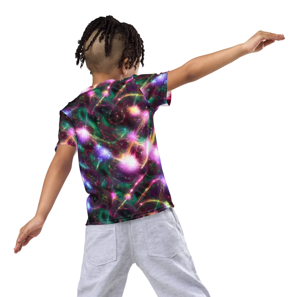 Astral Fireworks on Kids Crew Neck T-Shirt — Back