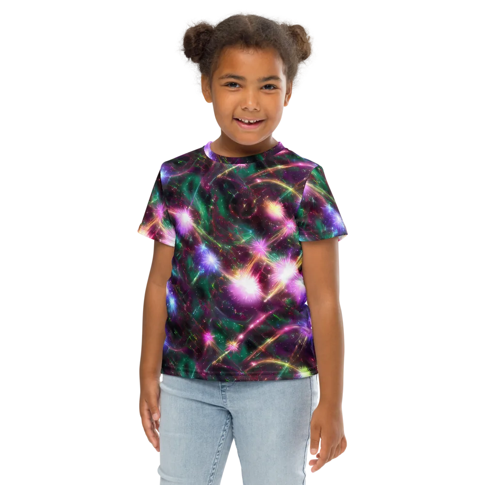 Astral Fireworks on Kids Crew Neck T-Shirt — Front