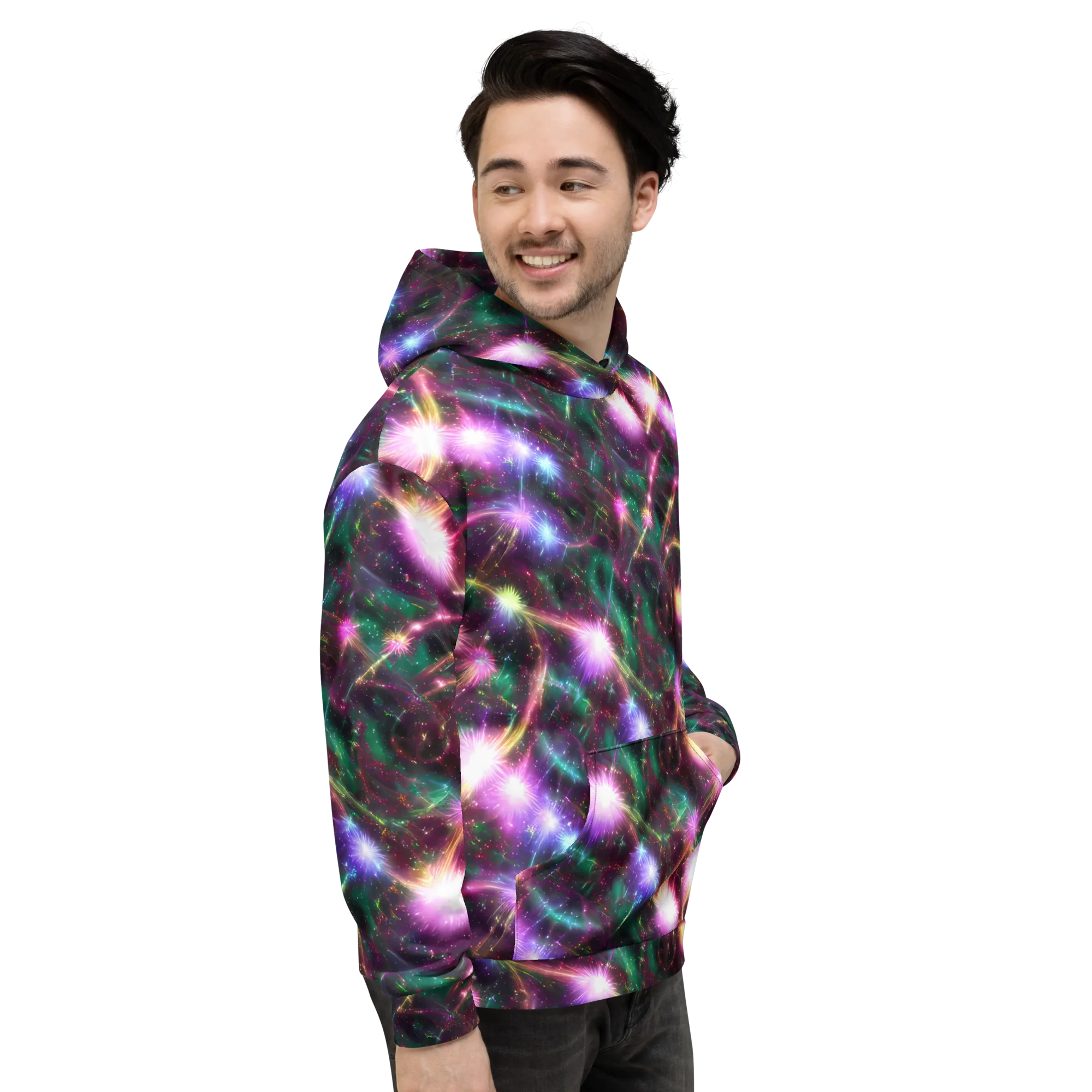 Astral Fireworks on Hoodie — Right