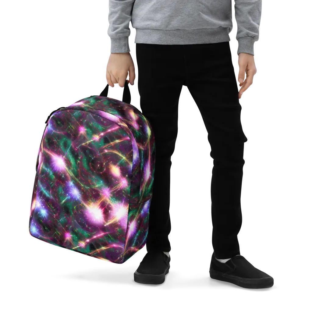 Astral Fireworks on Minimalist Backpack — Zoomed-in