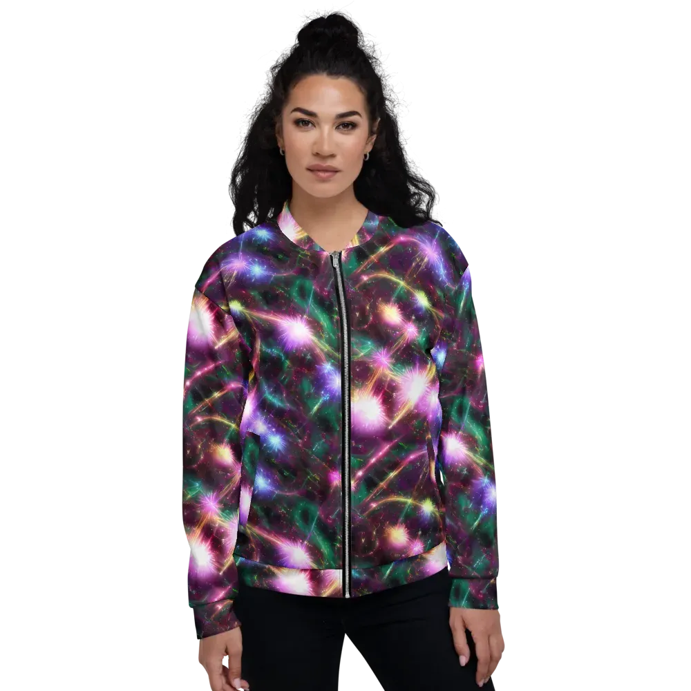 Astral Fireworks on Bomber Jacket — Front