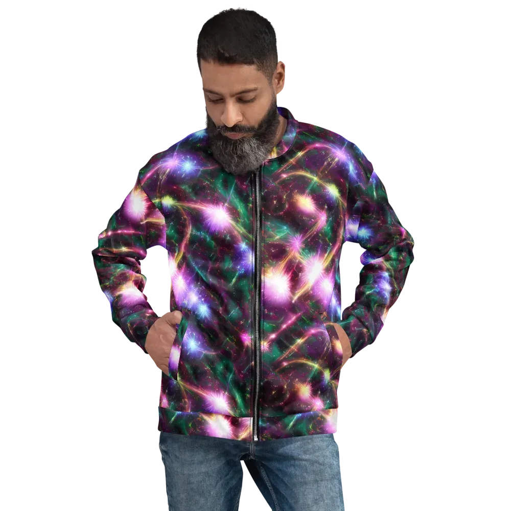 Astral Fireworks on Bomber Jacket — Front
