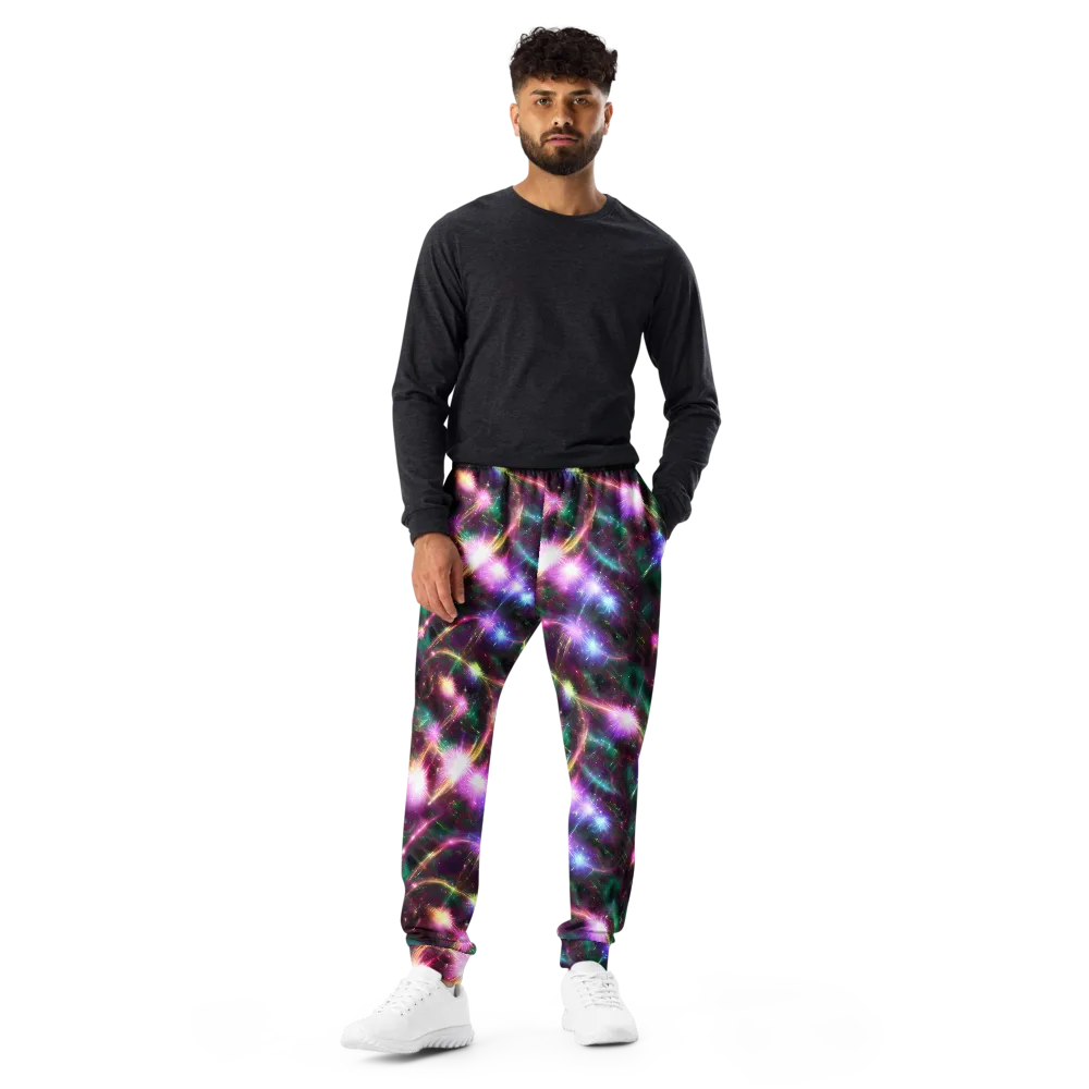 Astral Fireworks on Men's Joggers — Front