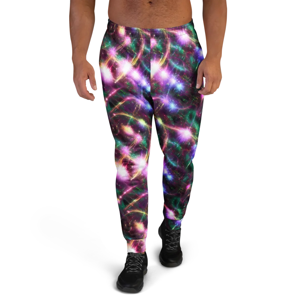 Astral Fireworks on Men's Joggers — Front
