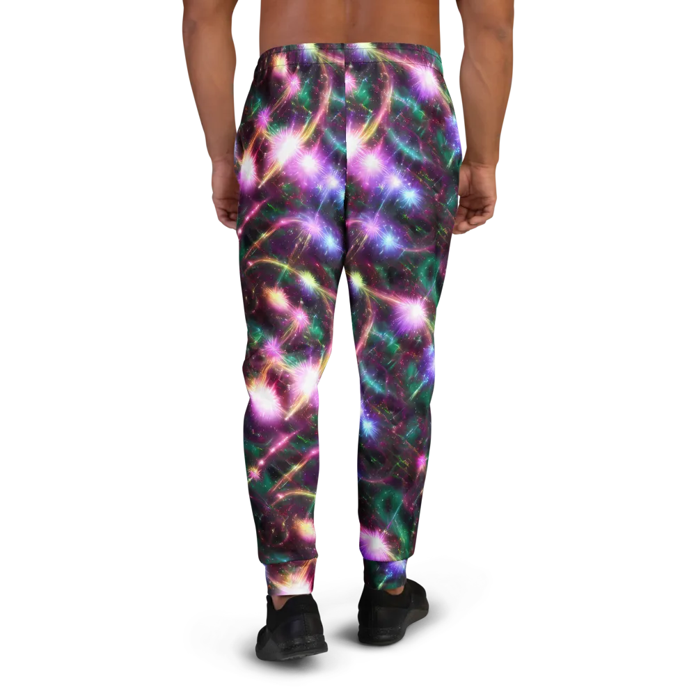 Astral Fireworks on Men's Joggers — Back