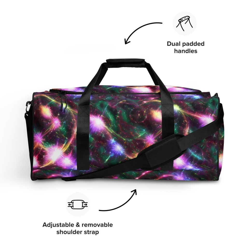 Astral Fireworks on Duffle Bag — Front