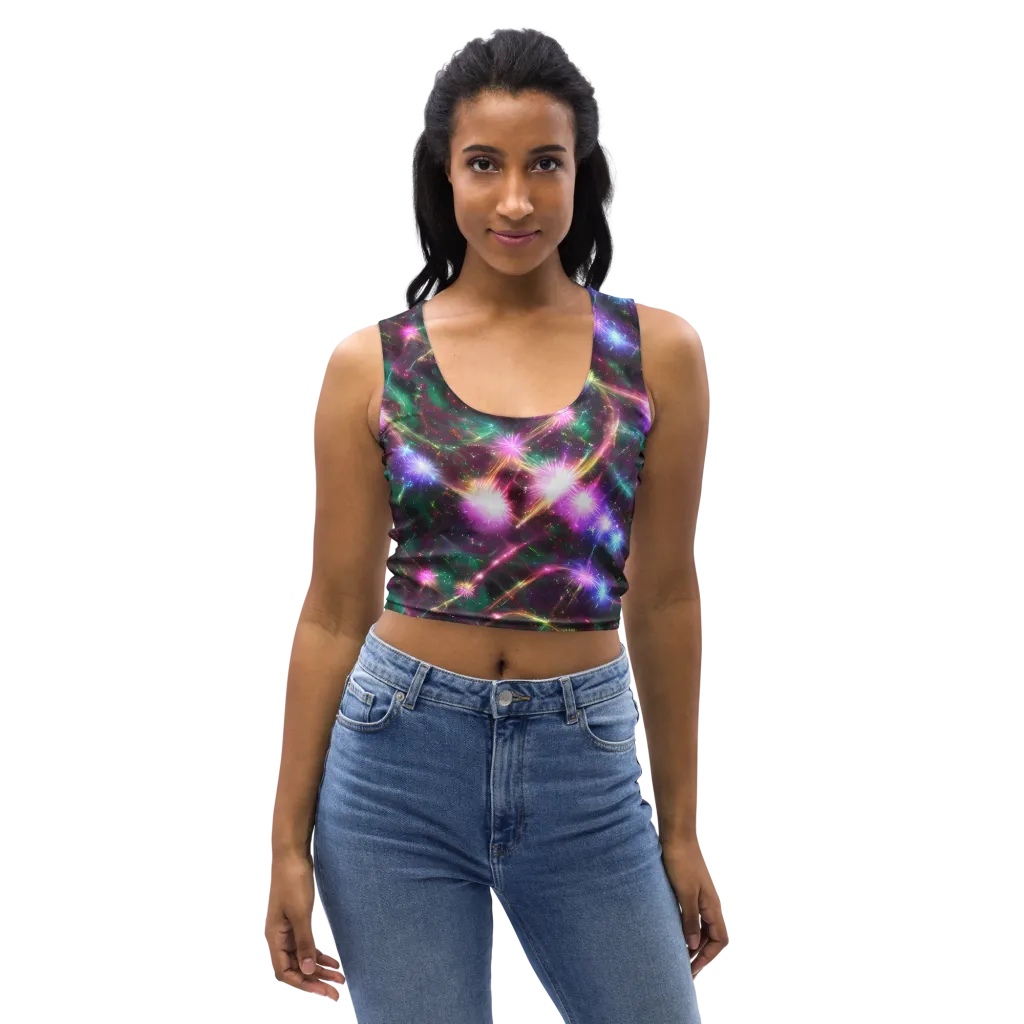 Astral Fireworks on Crop Top — Front