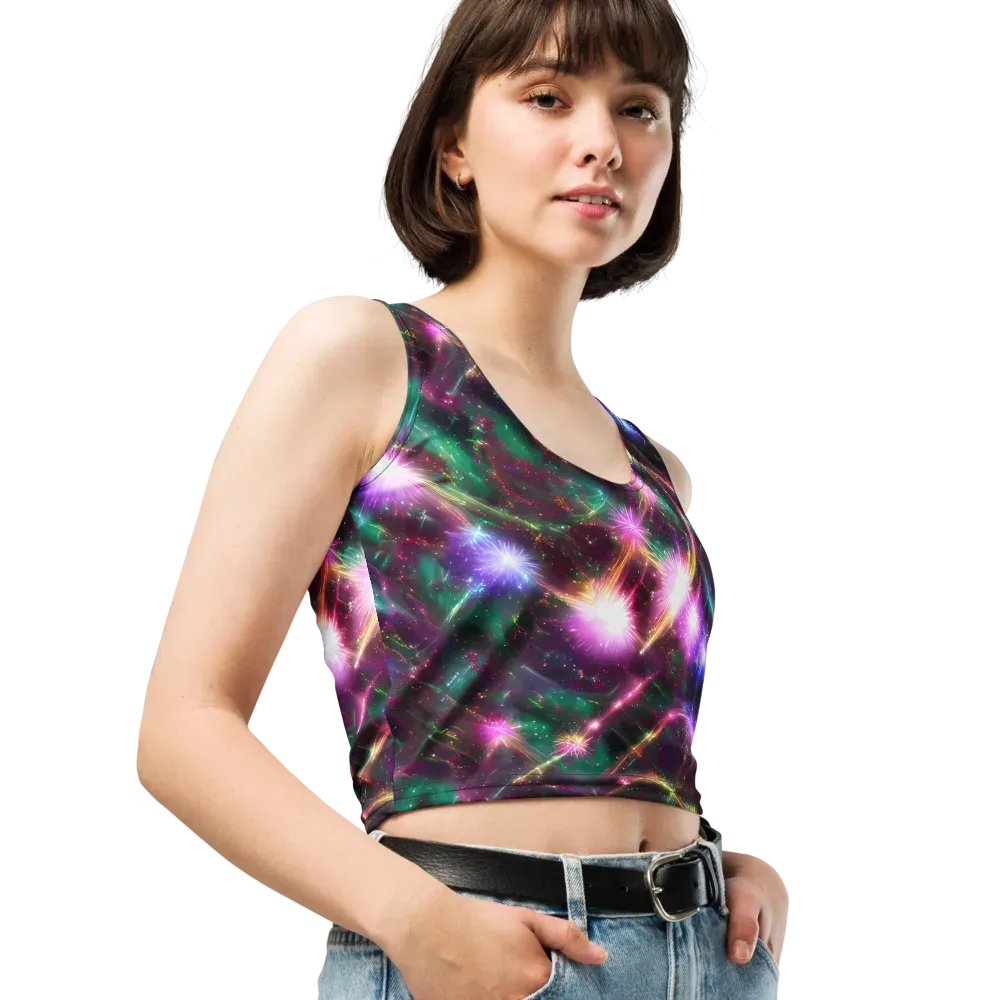 Astral Fireworks on Crop Top — Right Front