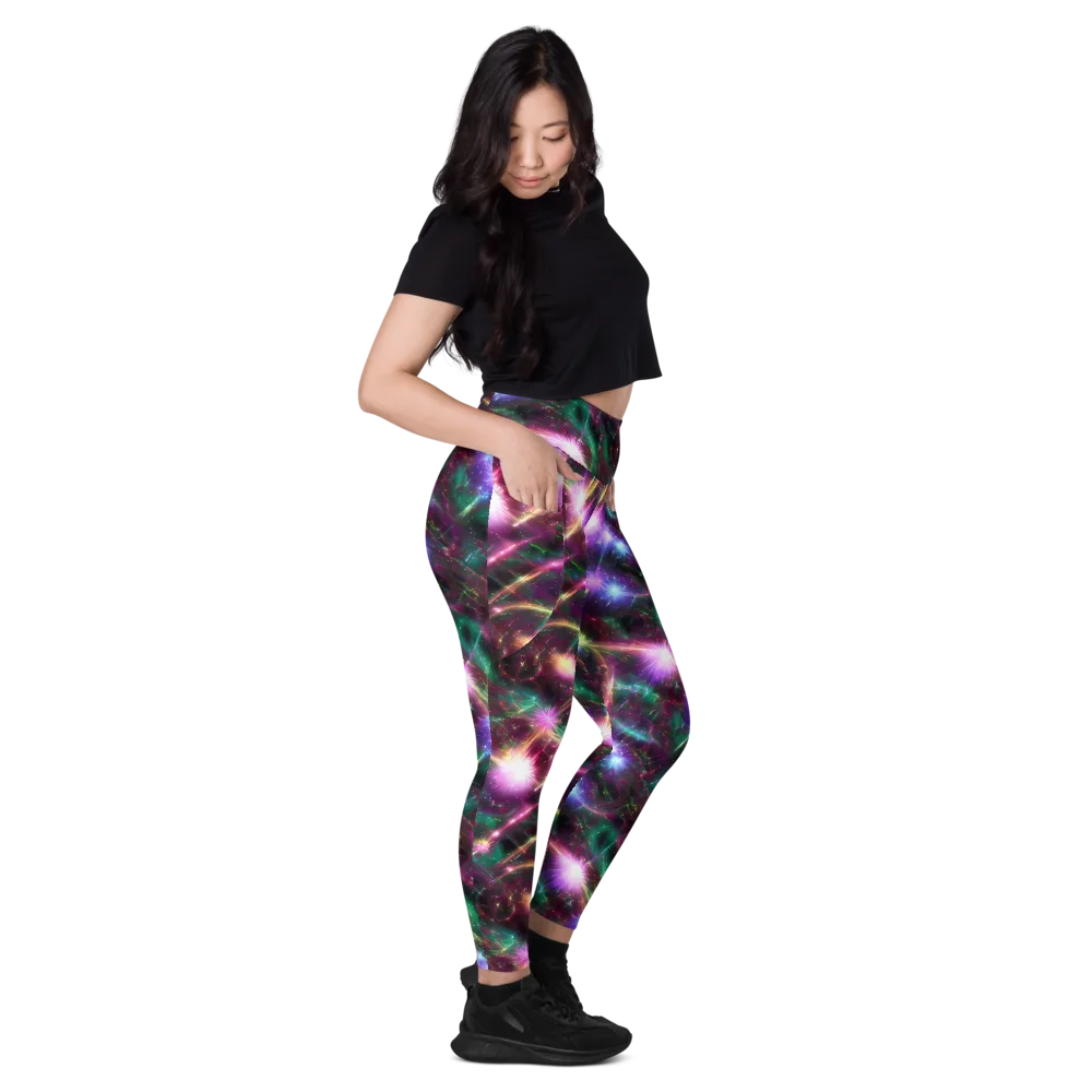 Astral Fireworks on Leggings with Pockets — Right