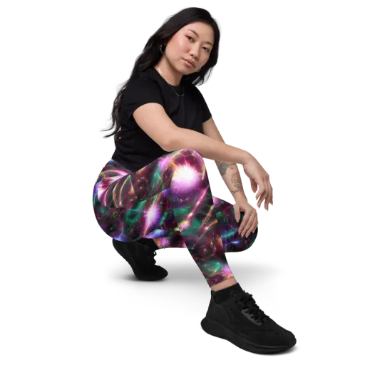 Astral Fireworks on a Leggings with Pockets