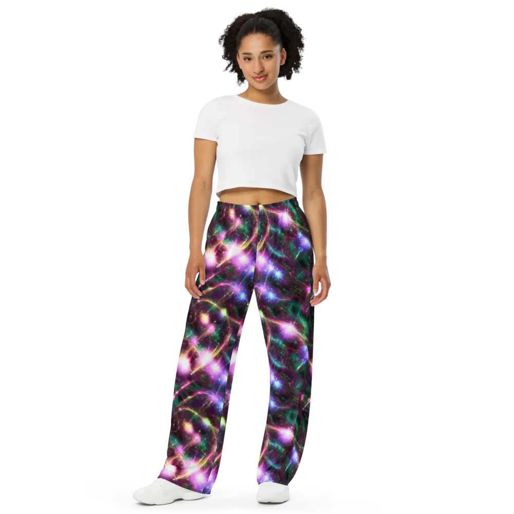 Astral Fireworks on Wide-Leg Pants — Front