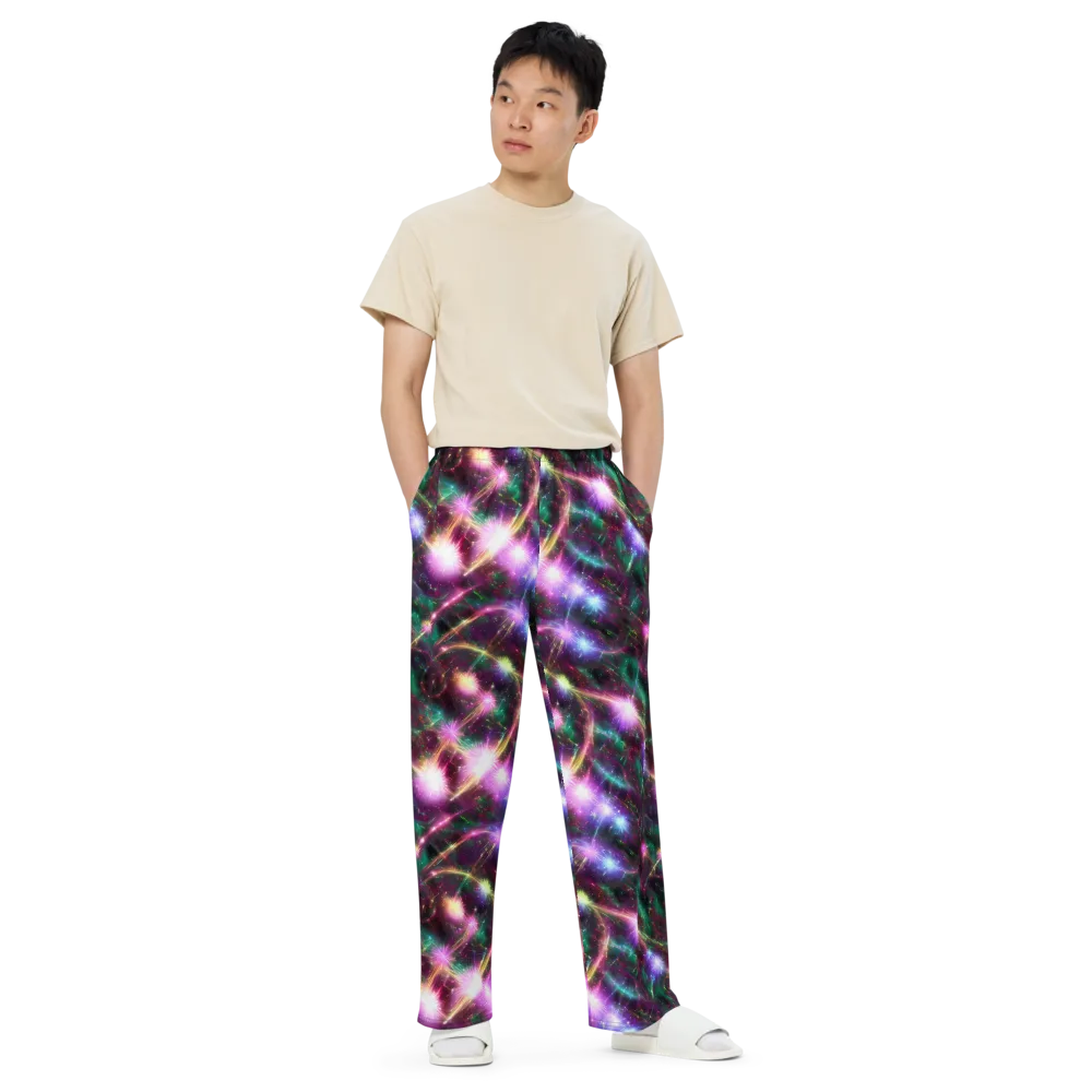 Astral Fireworks on Wide-Leg Pants — Front