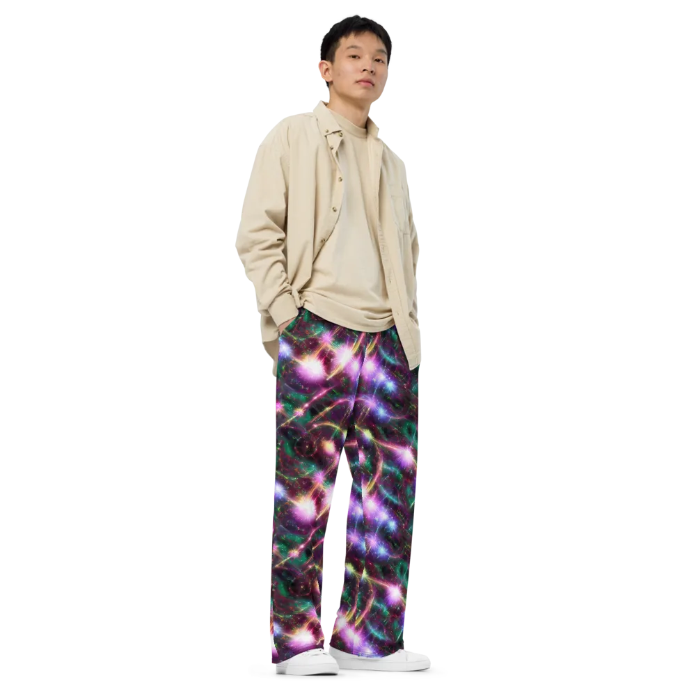 Astral Fireworks on Wide-Leg Pants — Right Front