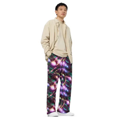 Astral Fireworks on a Wide-Leg Pants