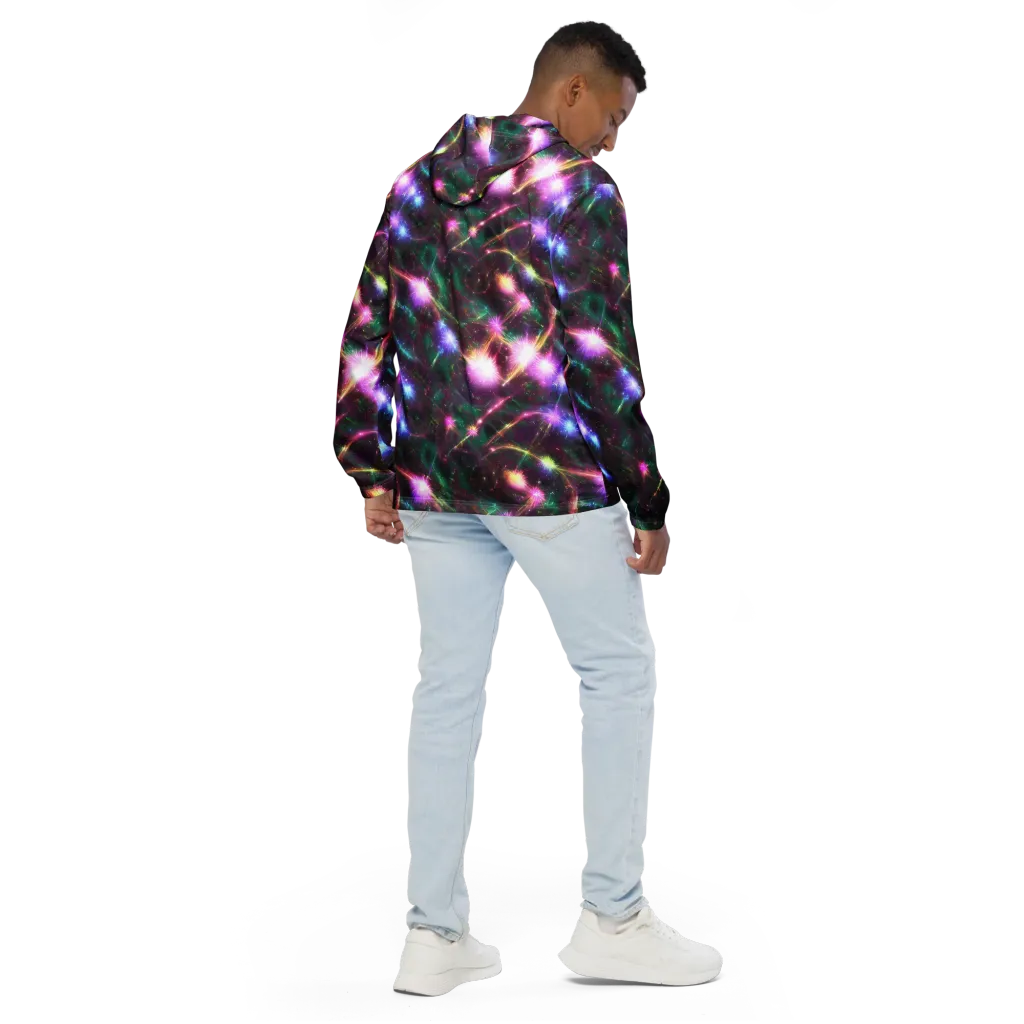 Astral Fireworks on Men's Windbreaker — Back