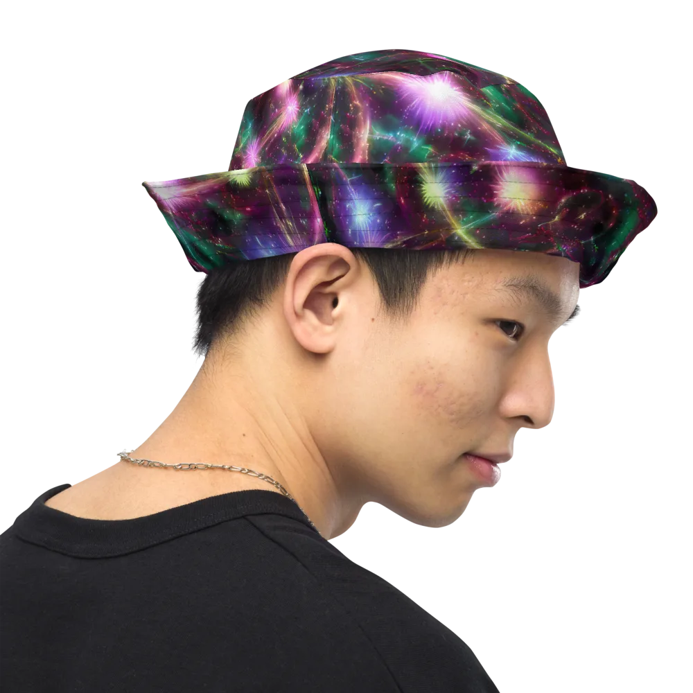 Astral Fireworks on Reversible Bucket Hat — Right Outside