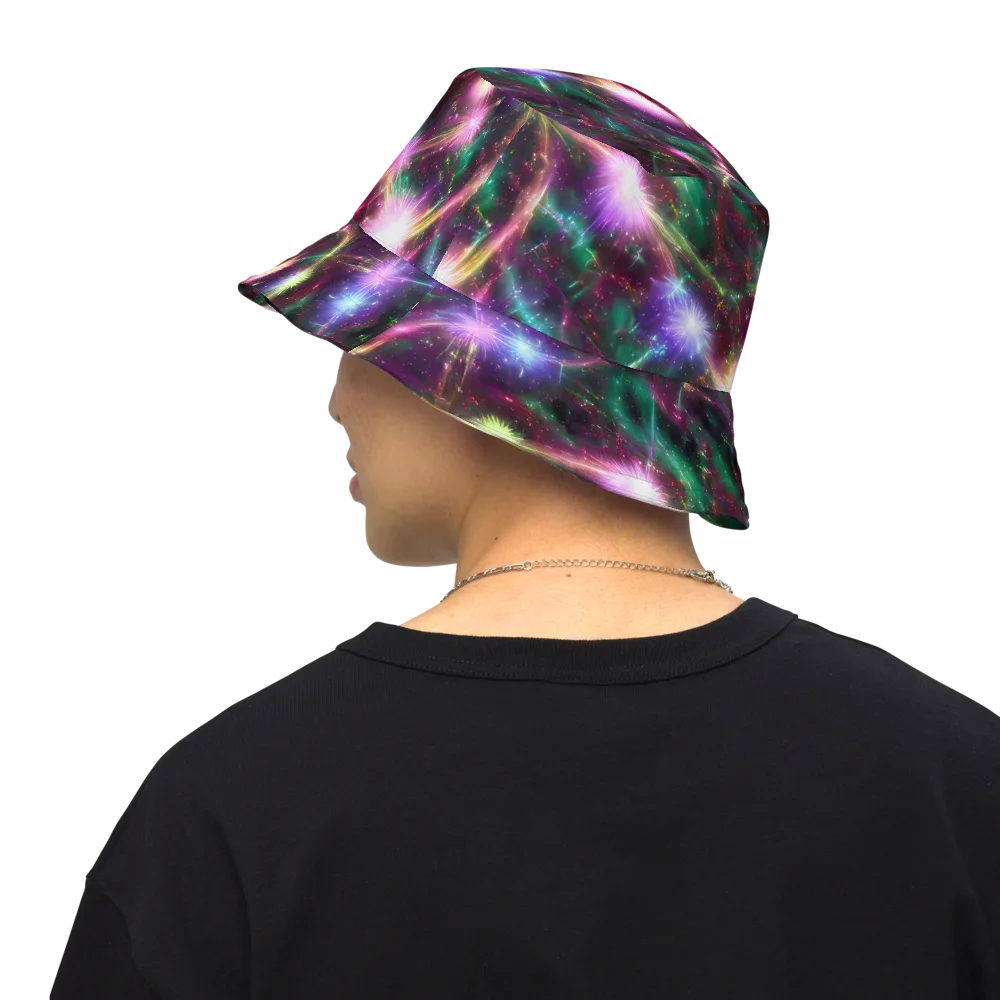 Astral Fireworks on Reversible Bucket Hat — Back Inside