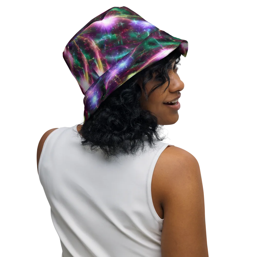 Astral Fireworks on Reversible Bucket Hat — Right Outside