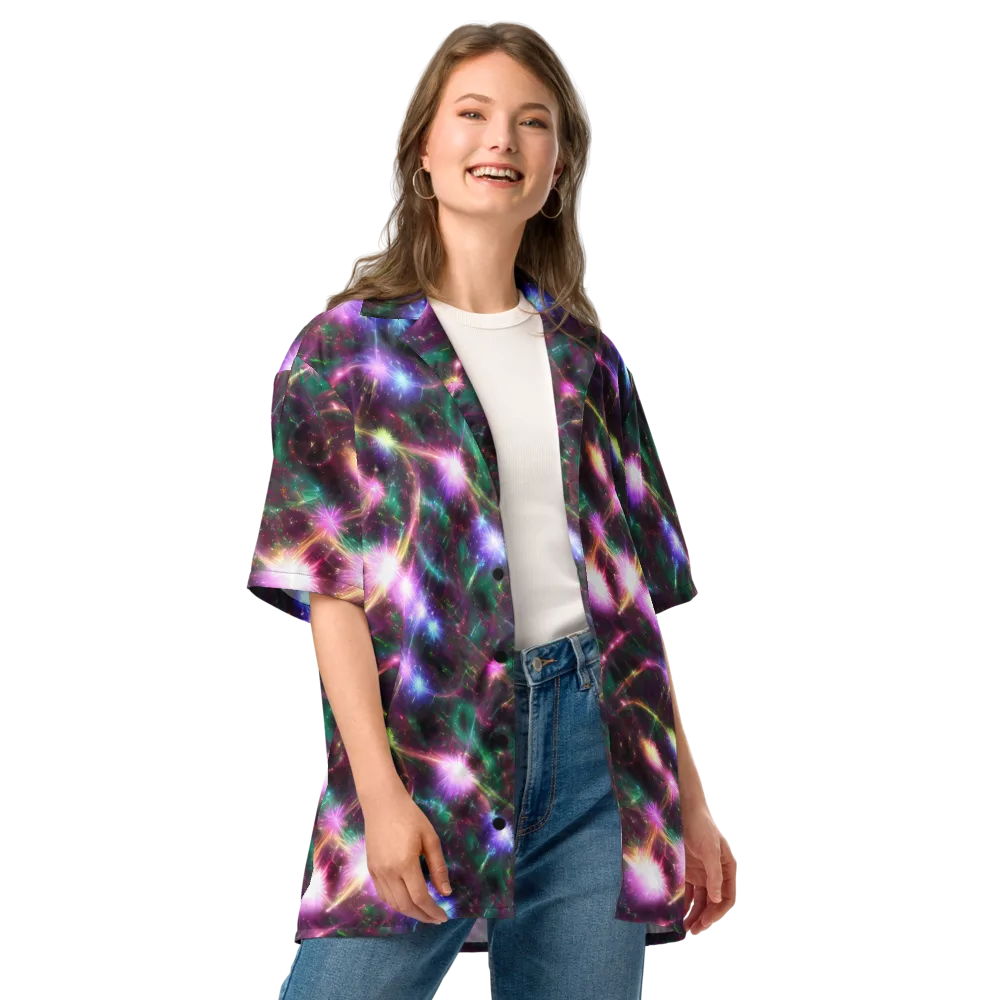 Astral Fireworks on Button Shirt — Front