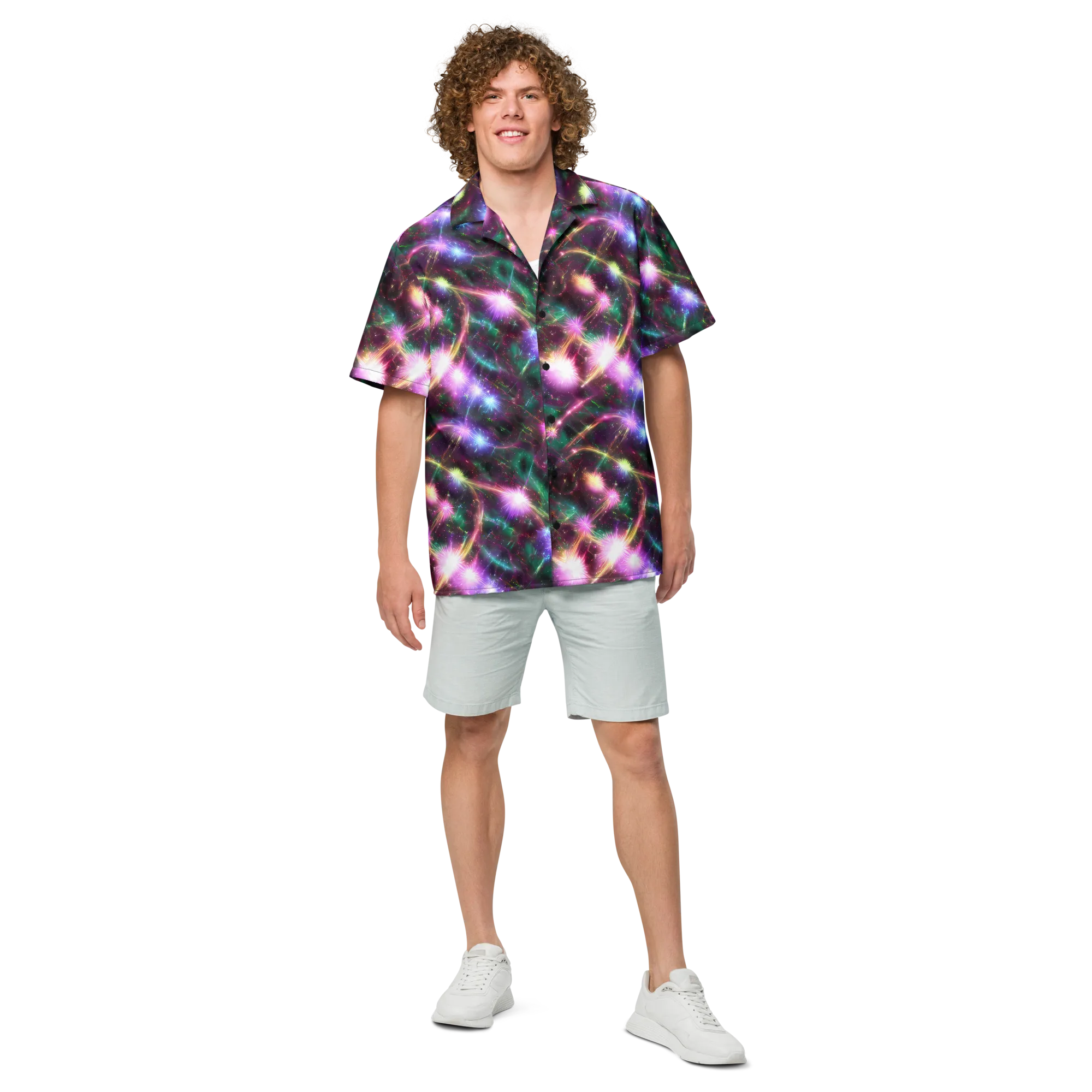 Astral Fireworks on Button Shirt — Front