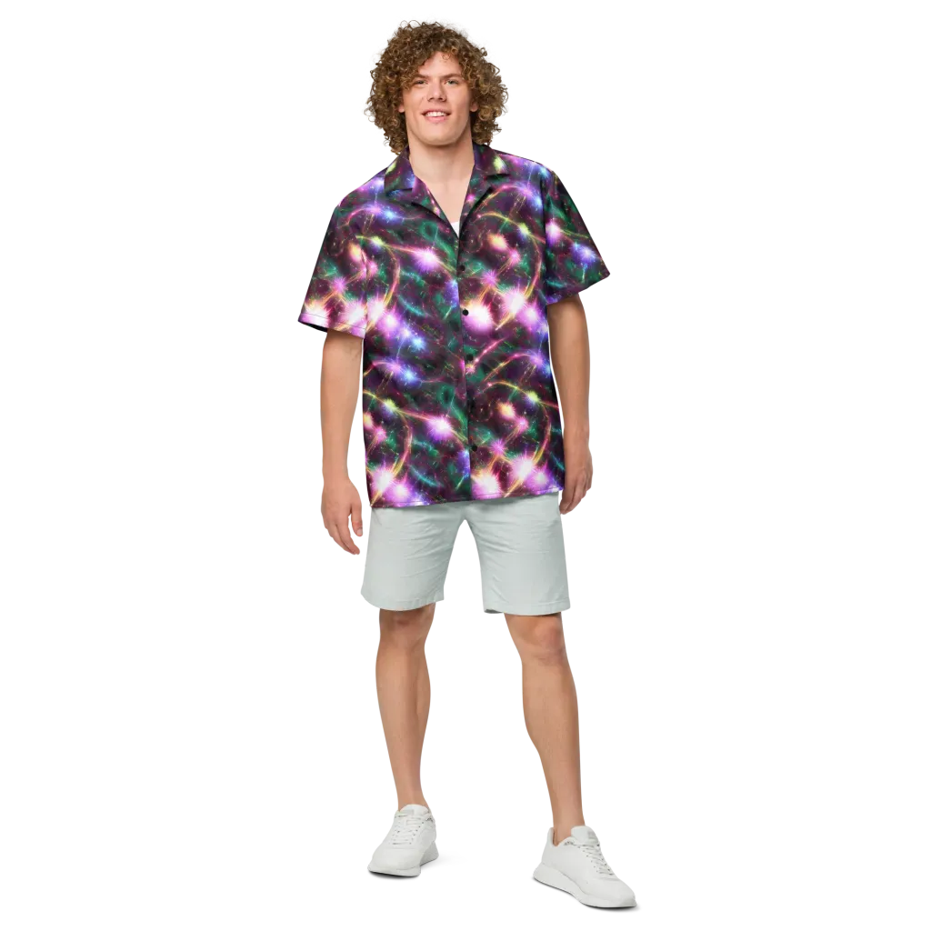 Astral Fireworks on Button Shirt — Front