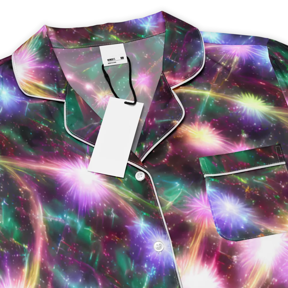 Astral Fireworks on Women's Short Sleeve Pajama Top — Product details