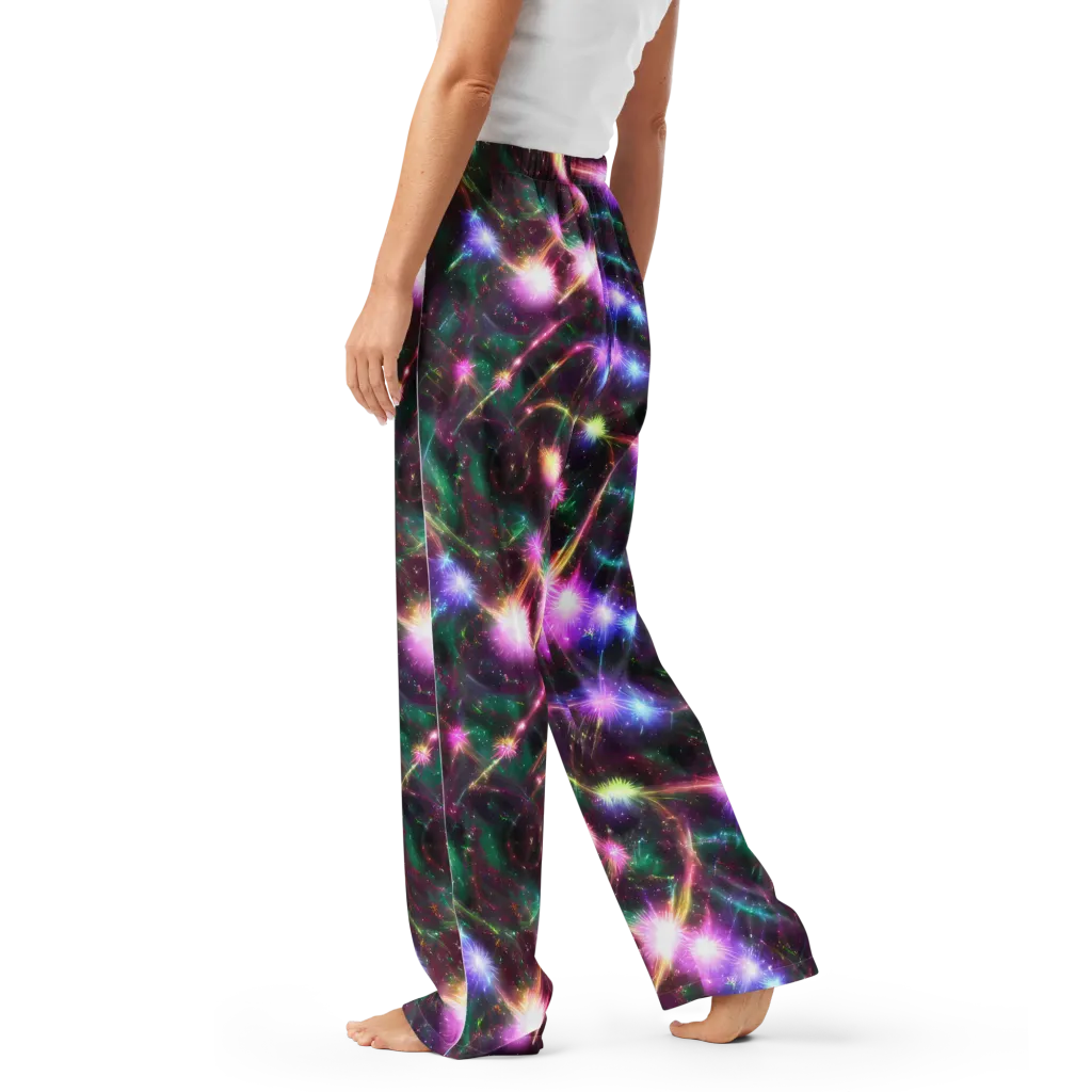 Astral Fireworks on Women's Pajama Pants — Left