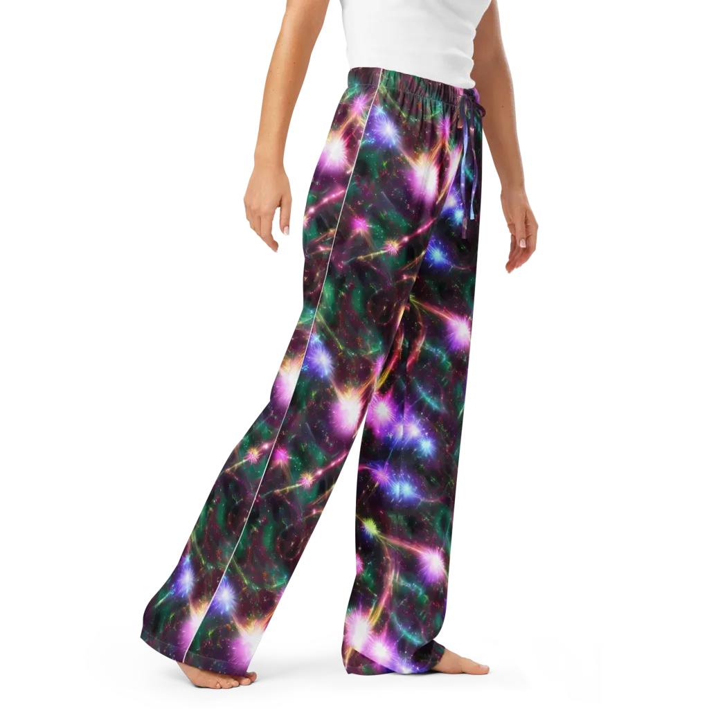 Astral Fireworks on Women's Pajama Pants — Right Front