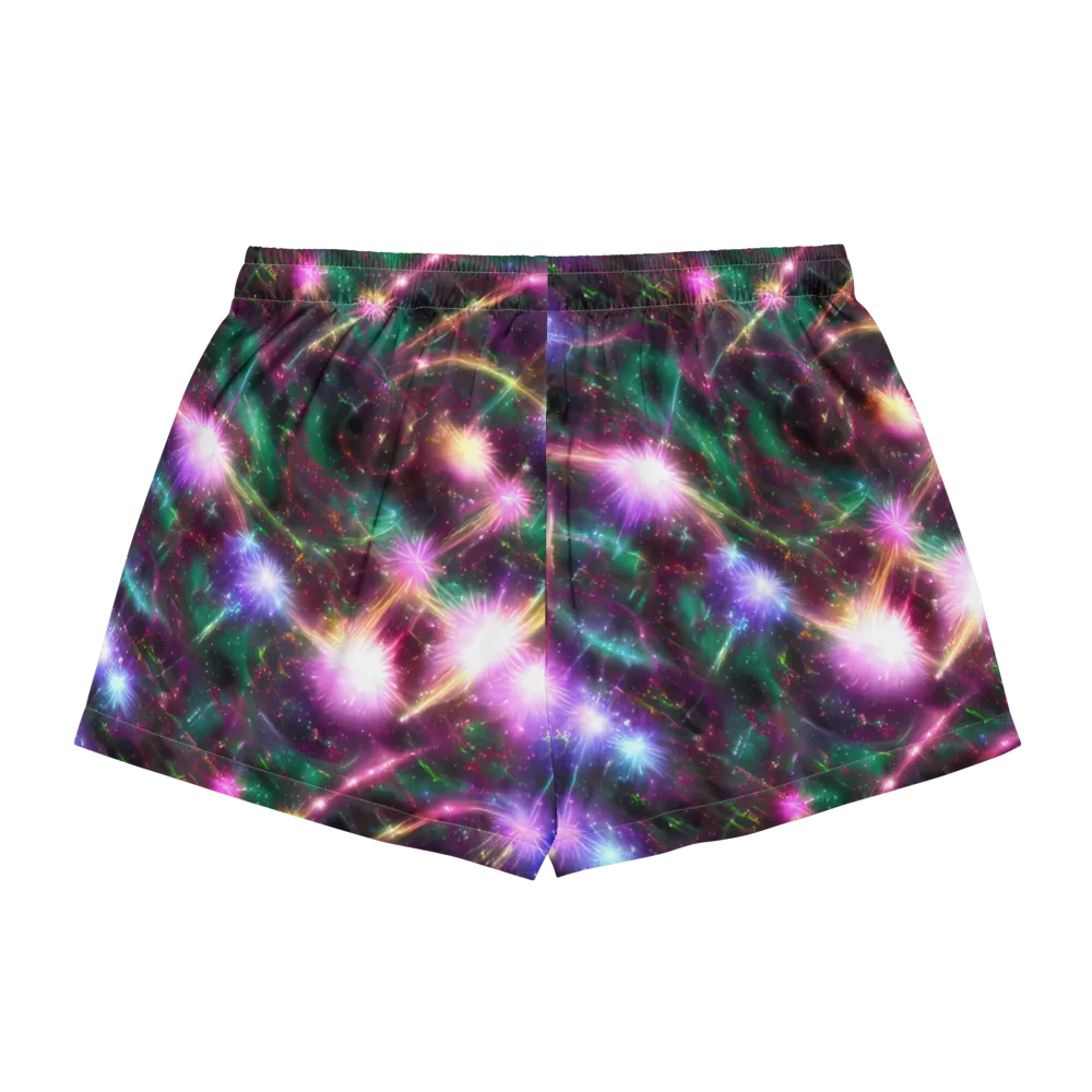 Astral Fireworks on Women's Pajama Shorts — Back