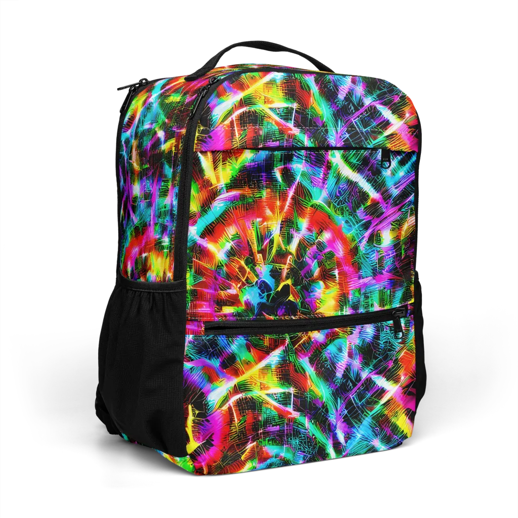 Cyber Kaleidoscope on Utility Backpack — Right Front