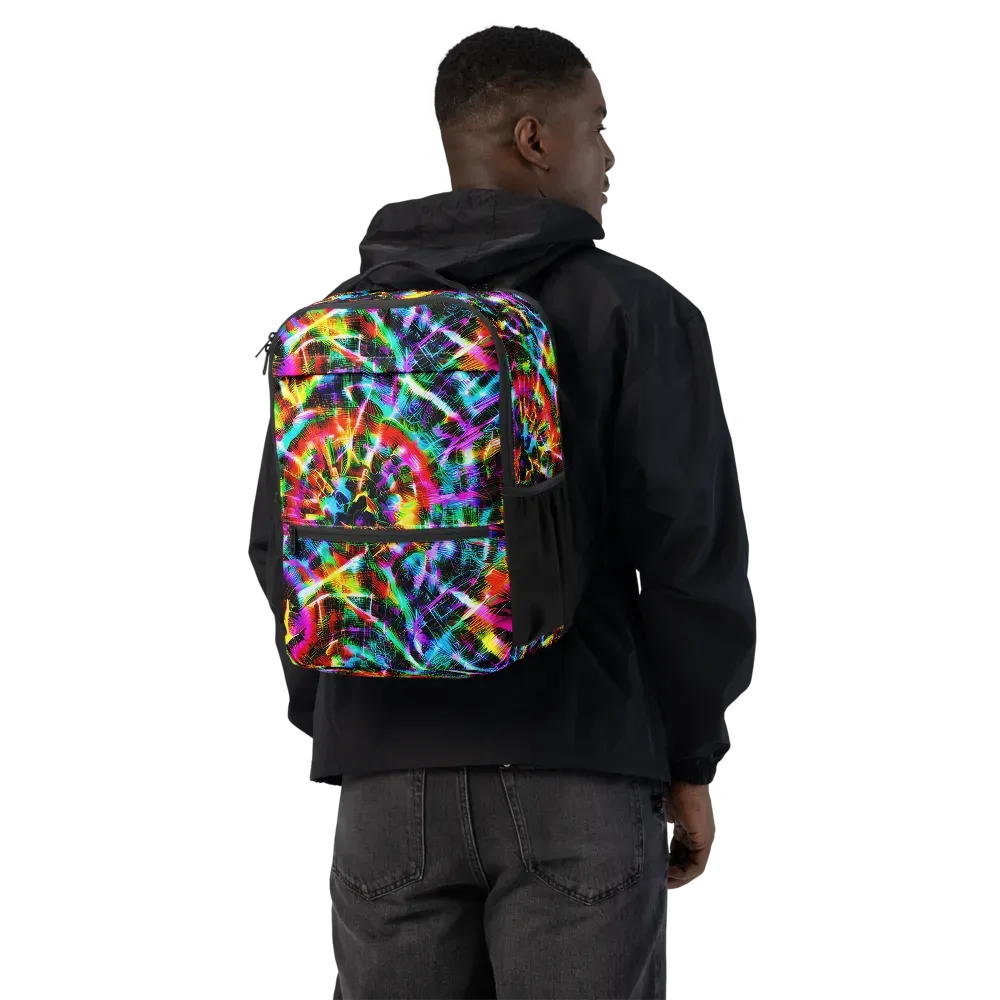 Cyber Kaleidoscope on Utility Backpack — Back