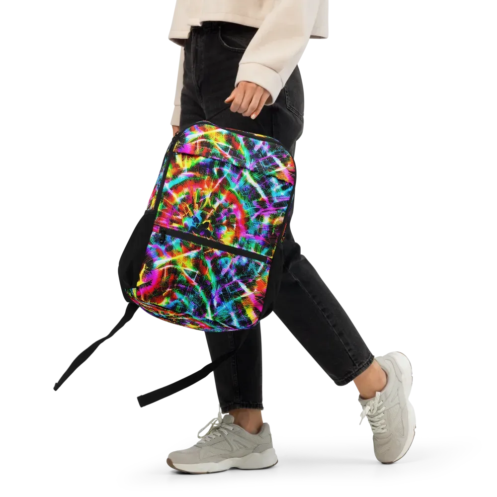 Cyber Kaleidoscope on Utility Backpack — Front