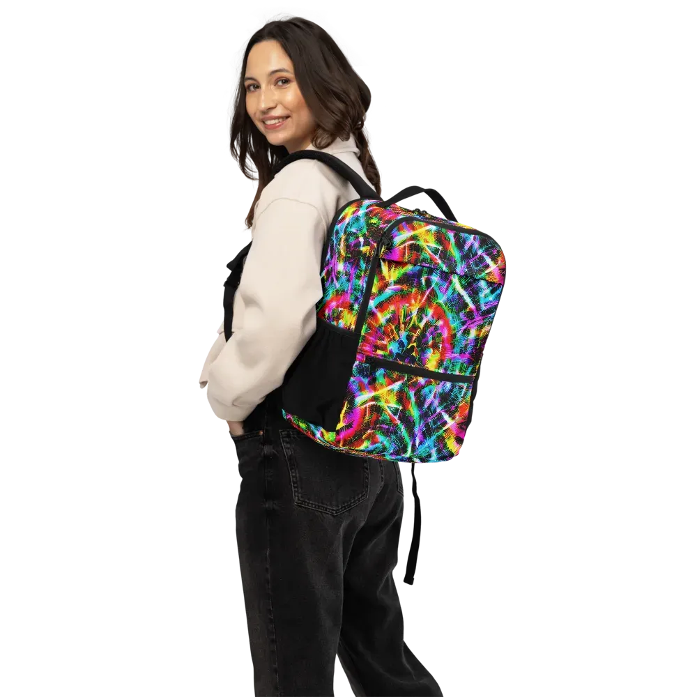 Cyber Kaleidoscope on Utility Backpack — Back