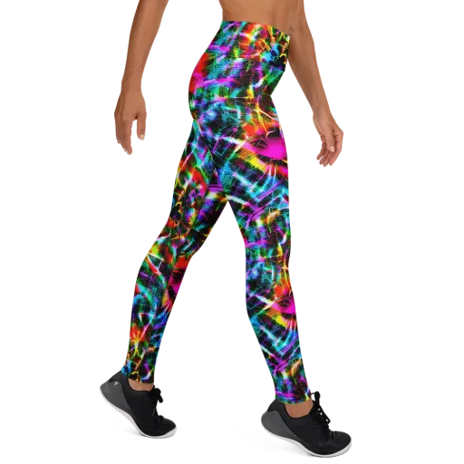 Cyber Kaleidoscope on a Yoga Leggings
