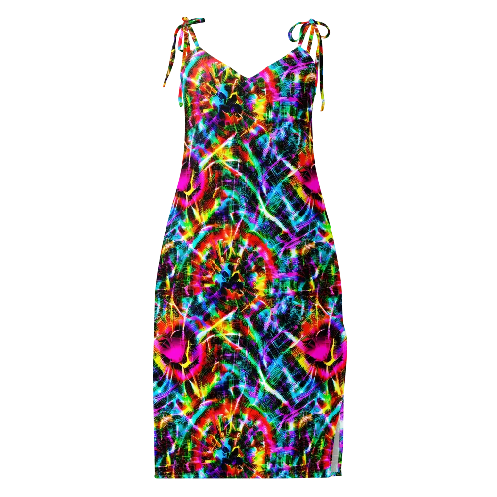 Cyber Kaleidoscope on Slip Dress — Front