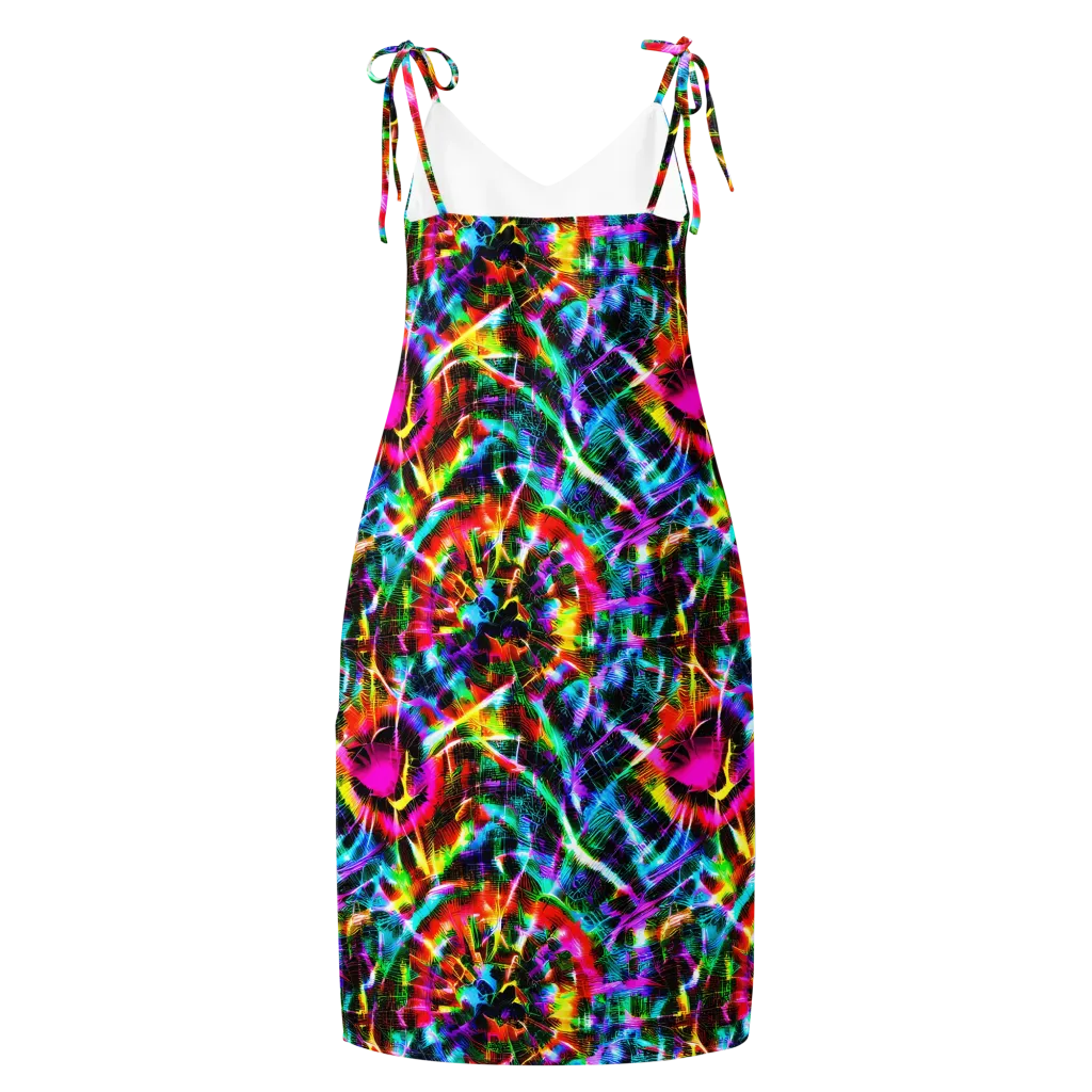 Cyber Kaleidoscope on Slip Dress — Back