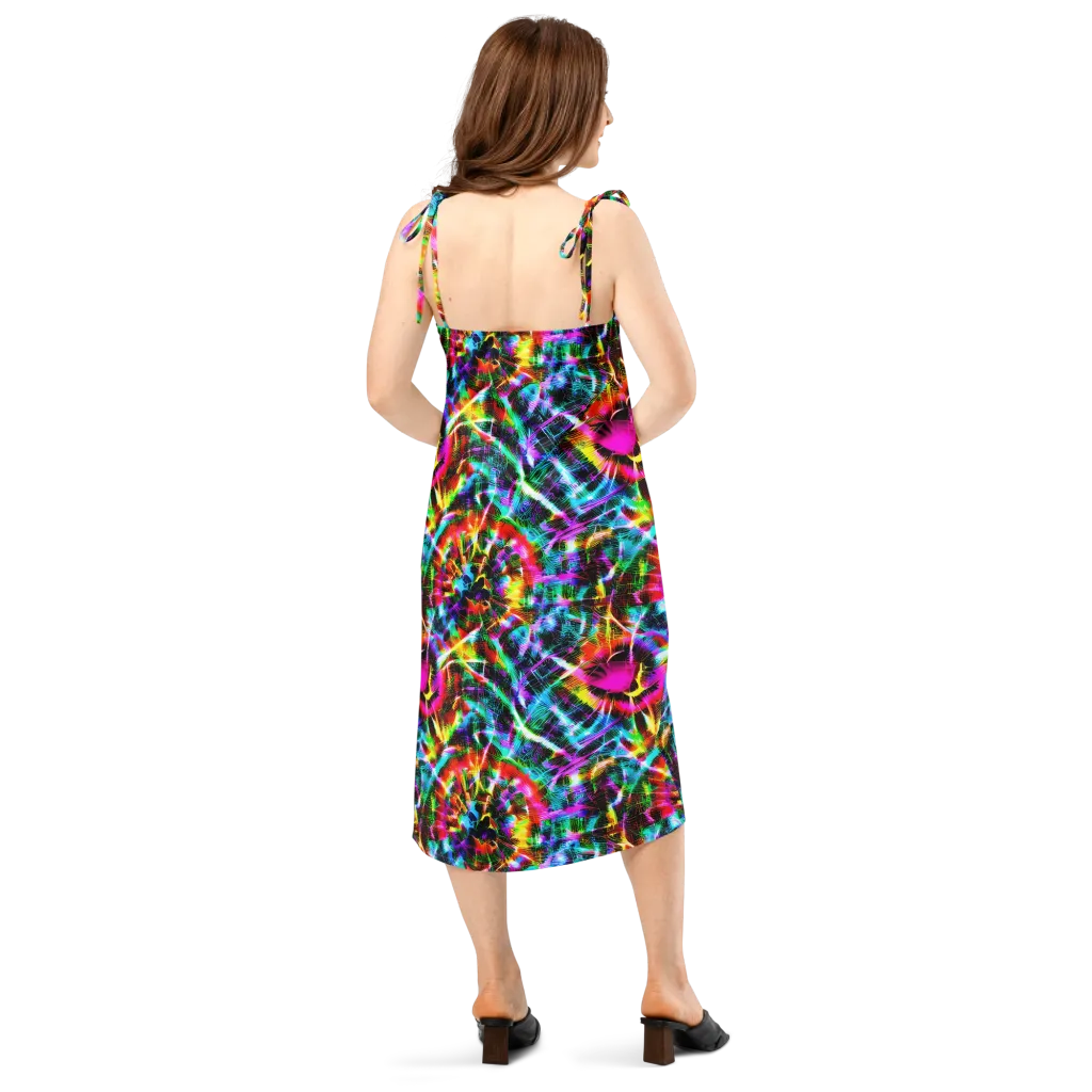 Cyber Kaleidoscope on Slip Dress — Back